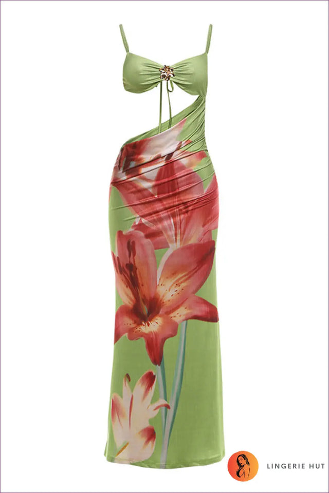 Floral Co Ord Set with Maxi Skirt - Holiday Evening Essential