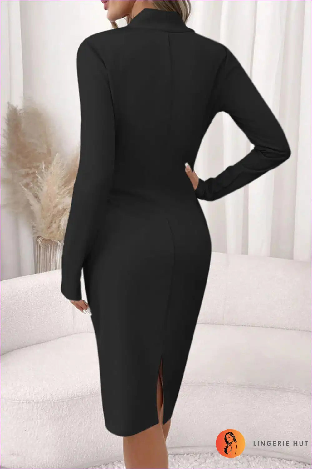 Cross V-neck Pleated Midi Dress - Effortless Elegance Edit for Autumn, Casual, Dresses, Everyday, Formal Wear