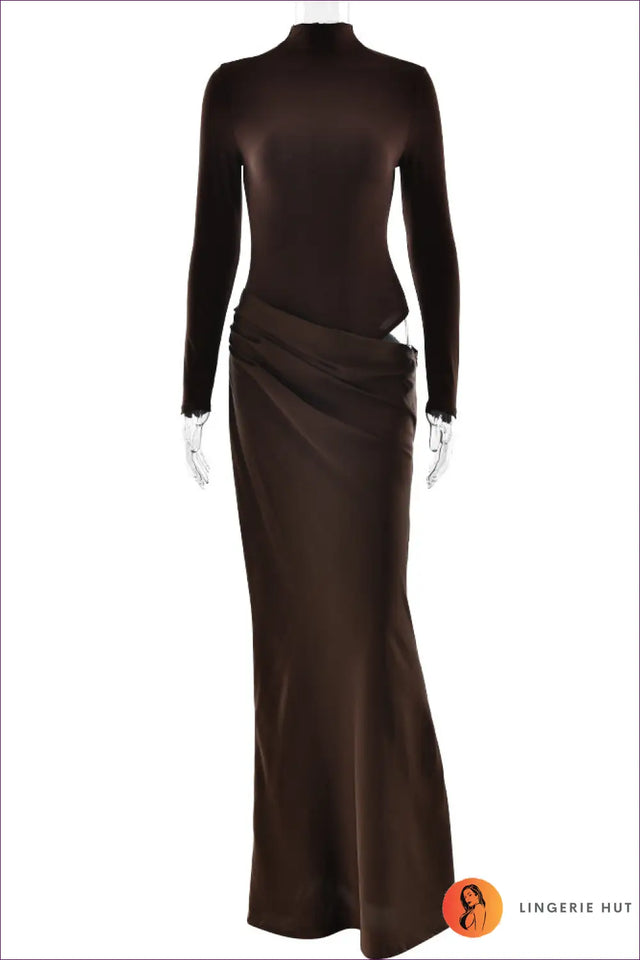 Cut-Out Bodycon Maxi Dress - Statement Evening Energy