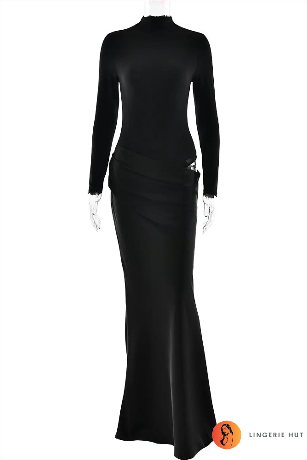 Cut-out Bodycon Maxi Dress - Statement Evening Energy - s / Black - Dresses - Clothing • Cutout • Glamour - Lingerie Hut