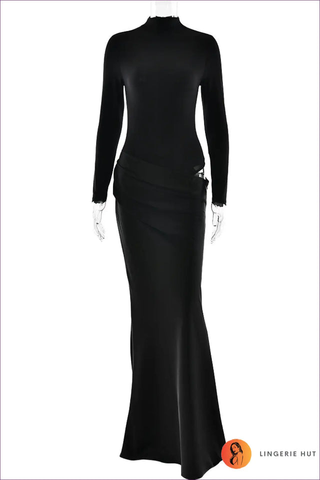 Cut-Out Bodycon Maxi Dress - Statement Evening Energy