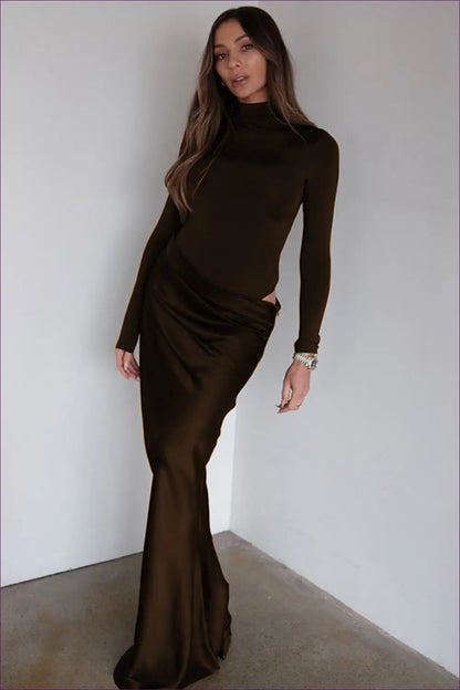 Cut-out Bodycon Maxi Dress - Statement Evening Energy - Dresses - Clothing • Cutout • Glamour - Lingerie Hut