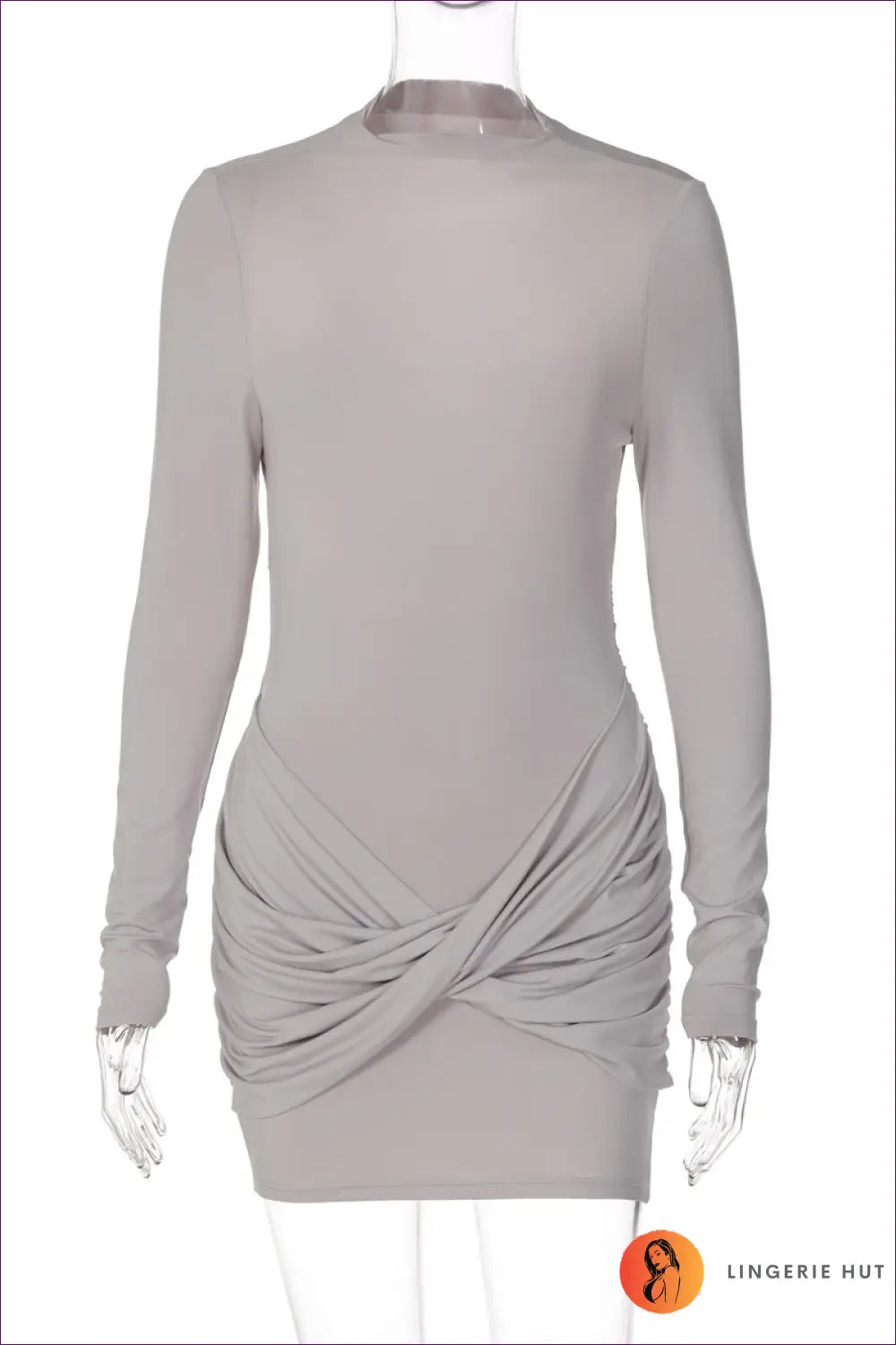 Cut-out Bodycon Mini Dress - Made for Date Night - s / Gray - Dresses - Lingerie Hut - Autumn • Backless • Cutout