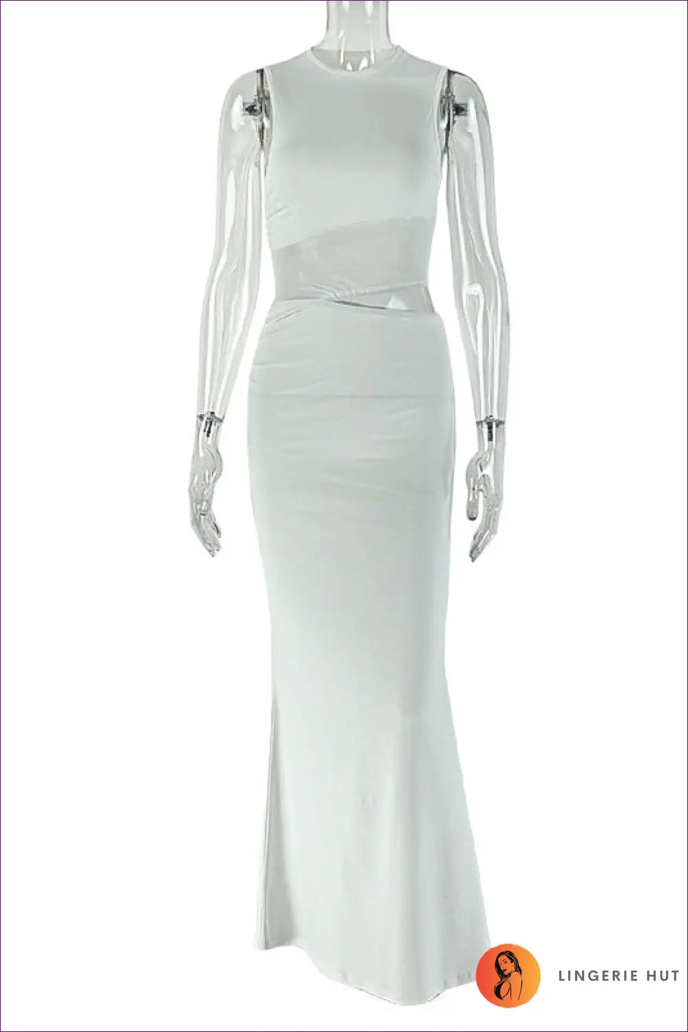 Cut-out Maxi Dress - Modern Evenings Sorted - s / White - Dresses - Lingerie Hut - Bodycon • Clubwear • Cutout