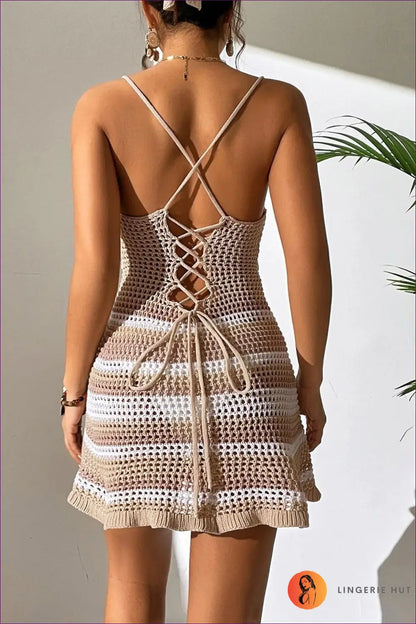 Cut out Mini Beach Dress - Effortless Summer Statement - Dresses - Lingerie Hut - Backless • Beachwear • Boho • Casual