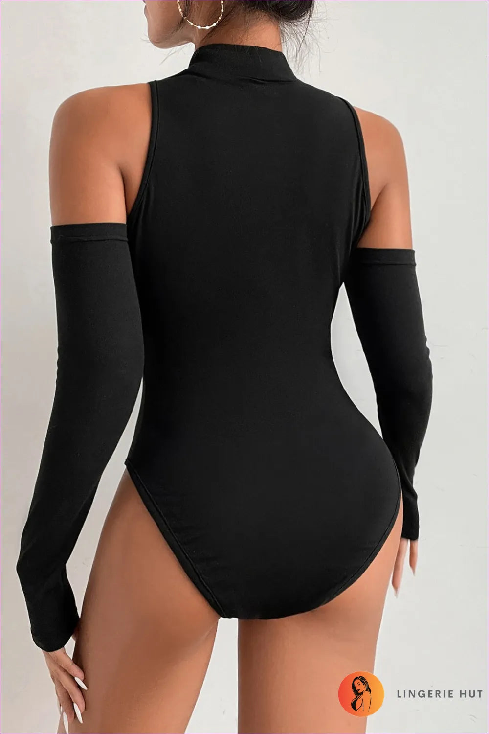Elevate Your Wardrobe With Our Cut Out Turtle Neck Long Sleeve Bodysuit. Perfect For Special Occasions