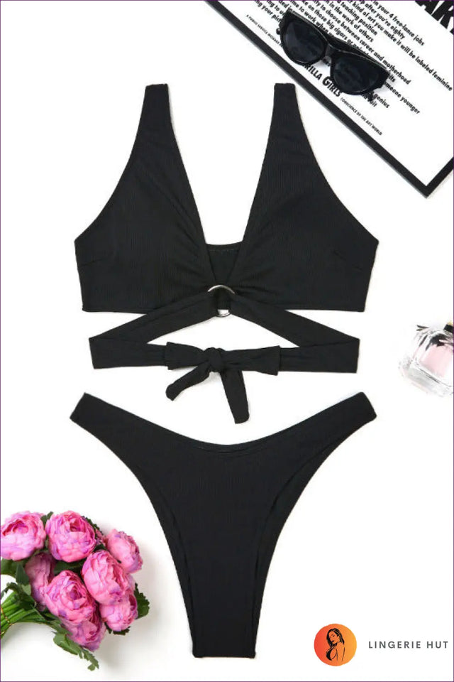 Cutout Bikini with Ring Detail - Pool Party Mood