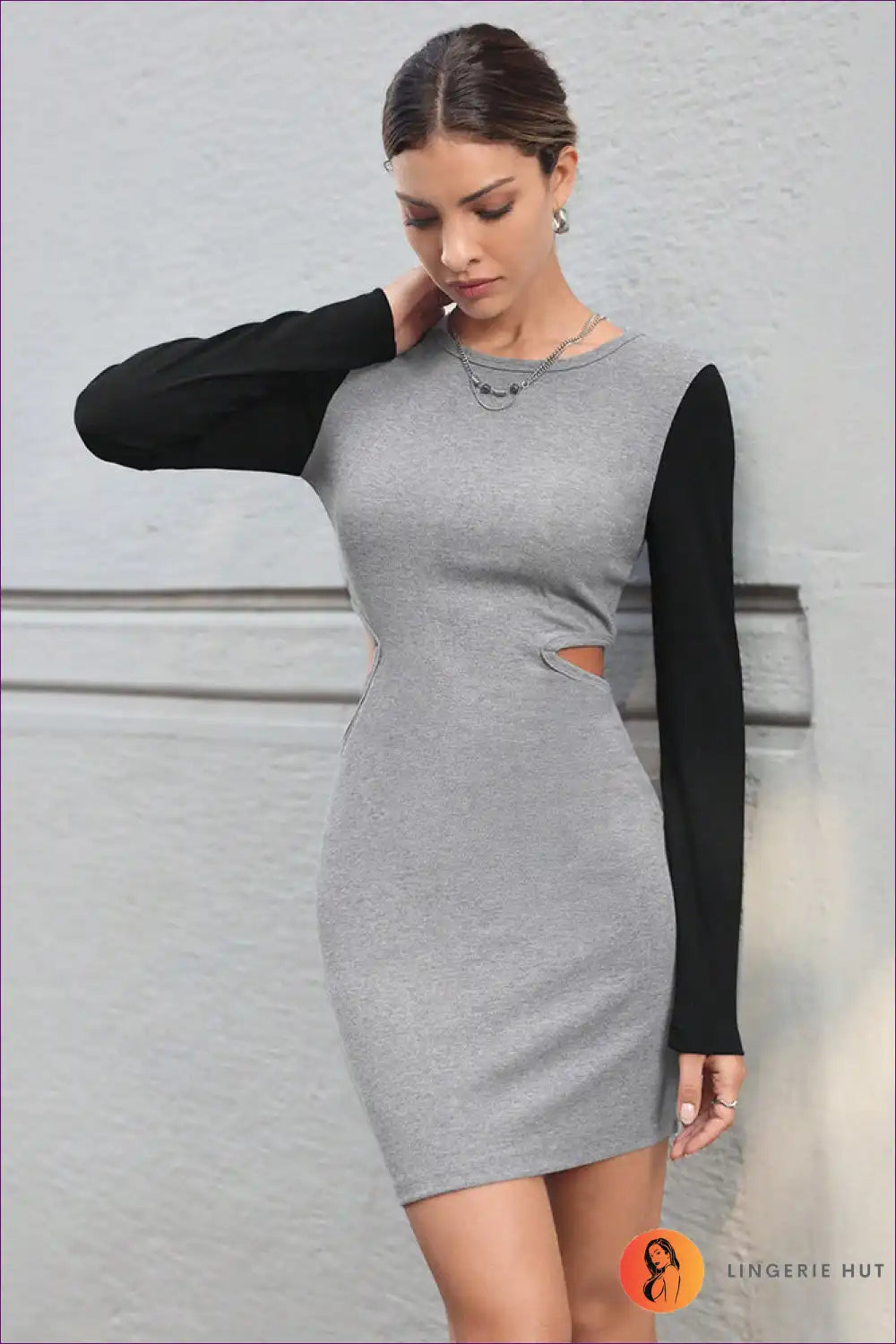 Cutout Bodycon Mini Dress - Sleek Modern Style for Night out Bodycon, Casual, Cutout, Date Night,