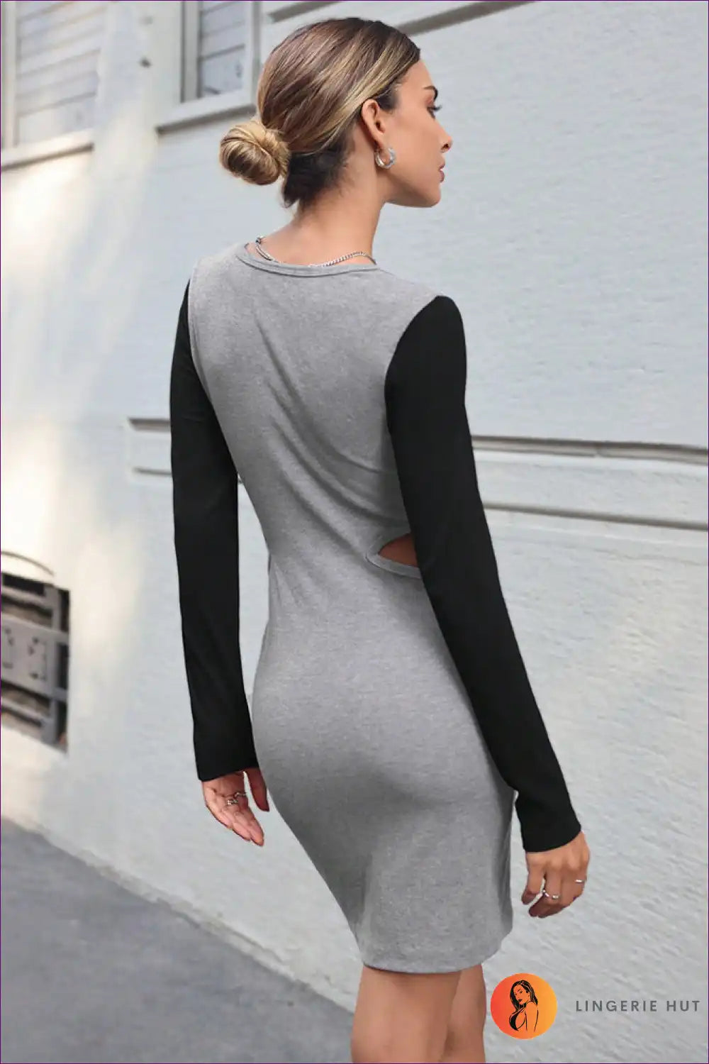 Cutout Bodycon Mini Dress - Sleek Modern Style for Night out Bodycon, Casual, Cutout, Date Night,