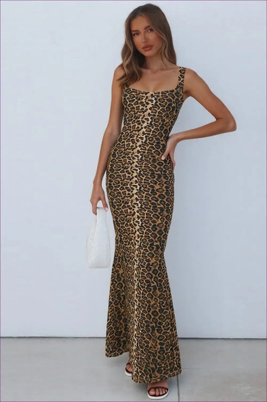 Cutout Leopard Print Mini Dress - After Dark Confidence - Dresses - Lingerie Hut - Animal • Bodycon • Date Night