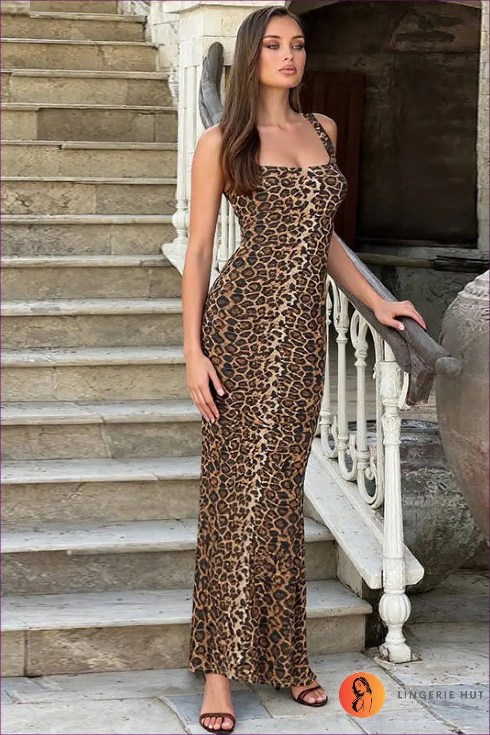 Cutout Leopard Print Mini Dress - After Dark Confidence - Dresses - Lingerie Hut - Animal • Bodycon • Date Night