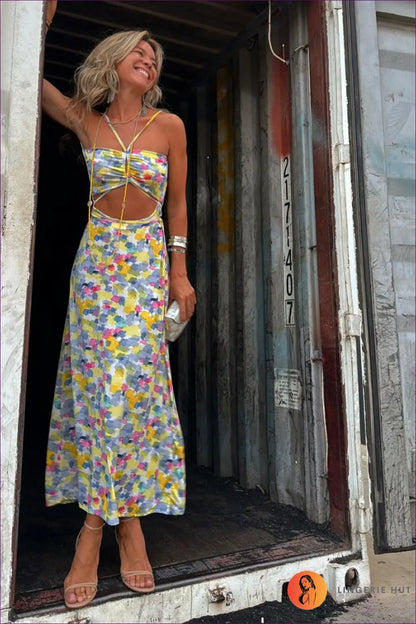 Cutout Maxi Dress - Summer Evenings Sorted - Dresses - Lingerie Hut - Beachwear • Casual • Date Night