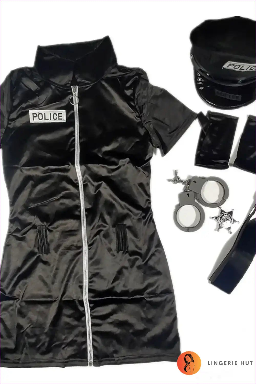 Daring Diva Police Costume - Command the Night for Costume, Halloween, Night Out, Nightwear, Party