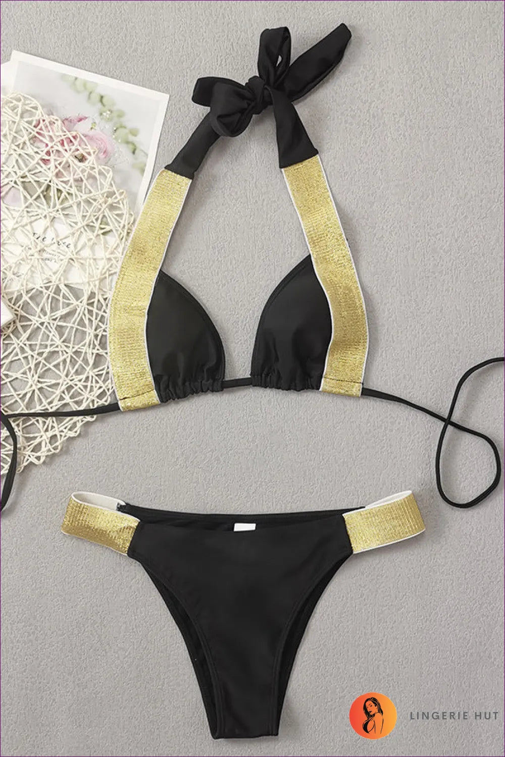 Steal The Beachside Spotlight With Our Dazzling Flash Gold Board Bikini. Radiate Elegance And Confidence Its