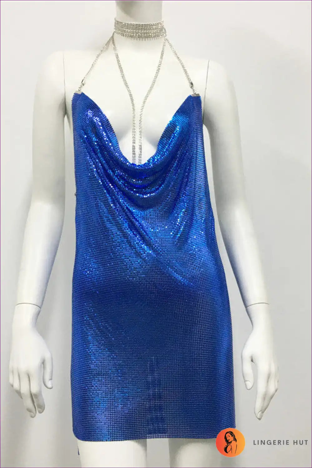 Unleash Your Inner Diva And Ignite The Night With Our Dazzling Metal Sequin Dress Rhinestone Cami. Sparkle,