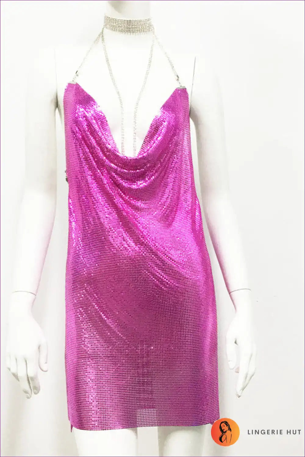 Unleash Your Inner Diva And Ignite The Night With Our Dazzling Metal Sequin Dress Rhinestone Cami. Sparkle,