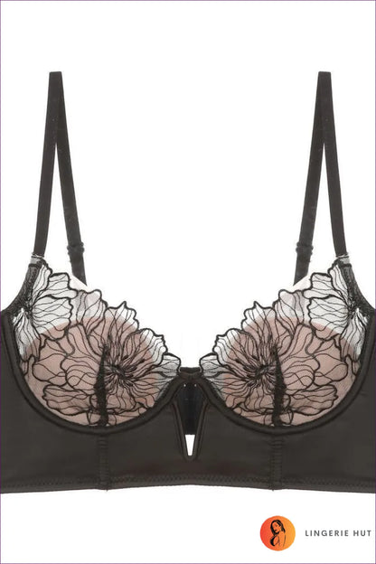 Ignite The Room With Our Deep v Plunge Longline Bra Set. Crafted Embroidered Lace And Sensual Cutouts, This