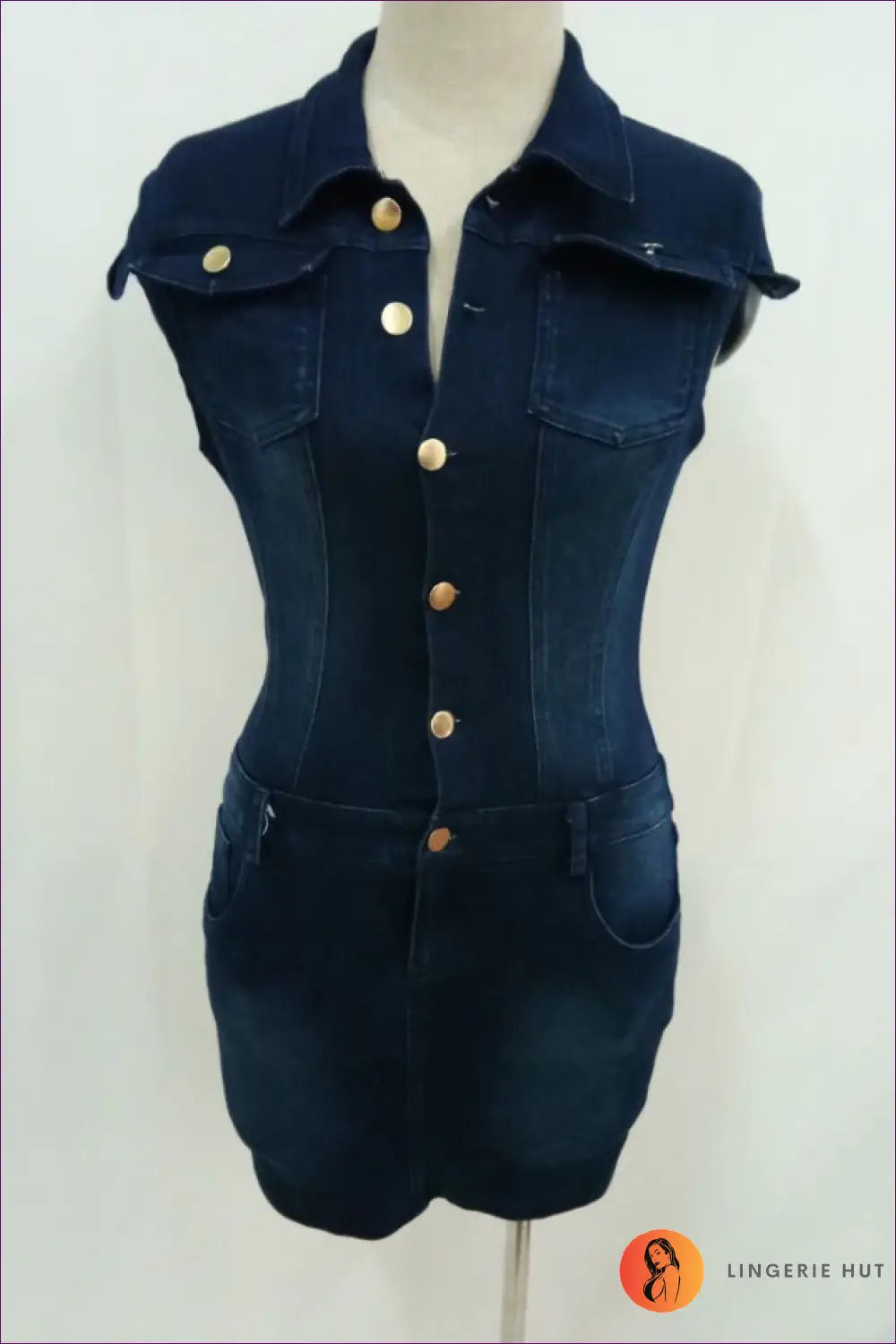 Denim Bodycon Mini Dress - Summer Evenings Sorted - s / Navy Blue - Dresses - Lingerie Hut - All Season • Casual