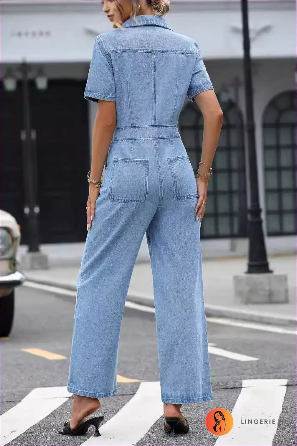 Denim Jumpsuit - Effortless All-day Style - One-pieces - Lingerie Hut - All Season • Autumn • Casual • Everyday