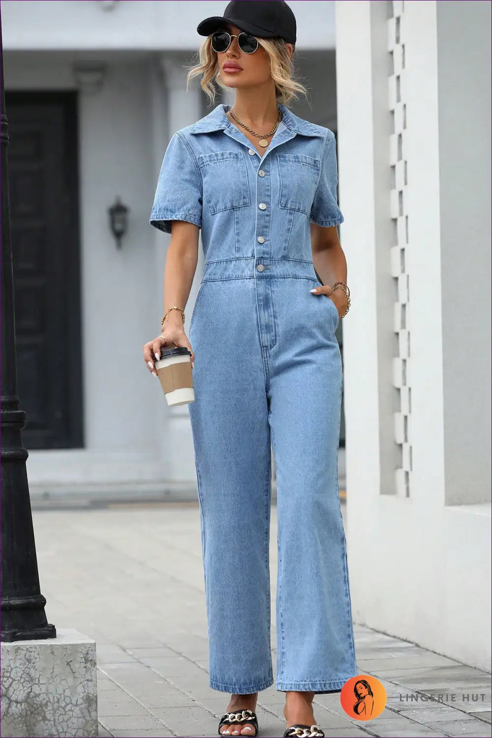 Denim Jumpsuit - Effortless All-day Style - Xs / Blue - One-pieces - Lingerie Hut - All Season • Autumn • Casual