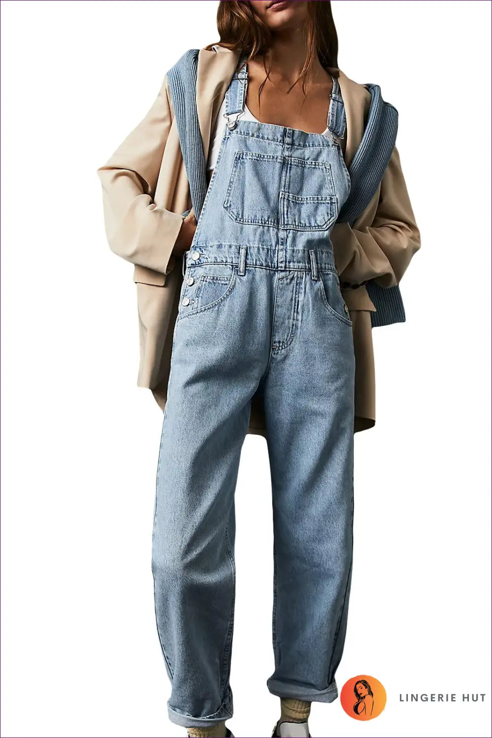 Denim Jumpsuit - Effortless Everyday Cool - s / Light Blue - Clothing - Lingerie Hut - All Season • Autumn • Casual