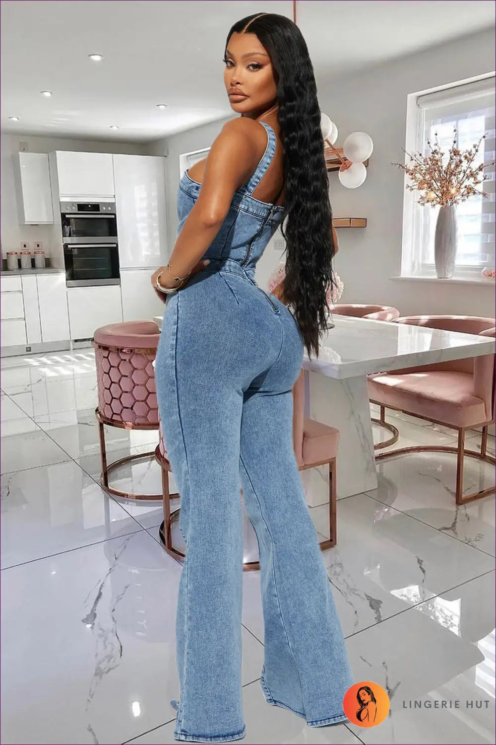 Denim Strapless Jumpsuit - Effortless Confidence - Jumpsuits & Rompers - Lingerie Hut - All Season • Bodycon • Casual