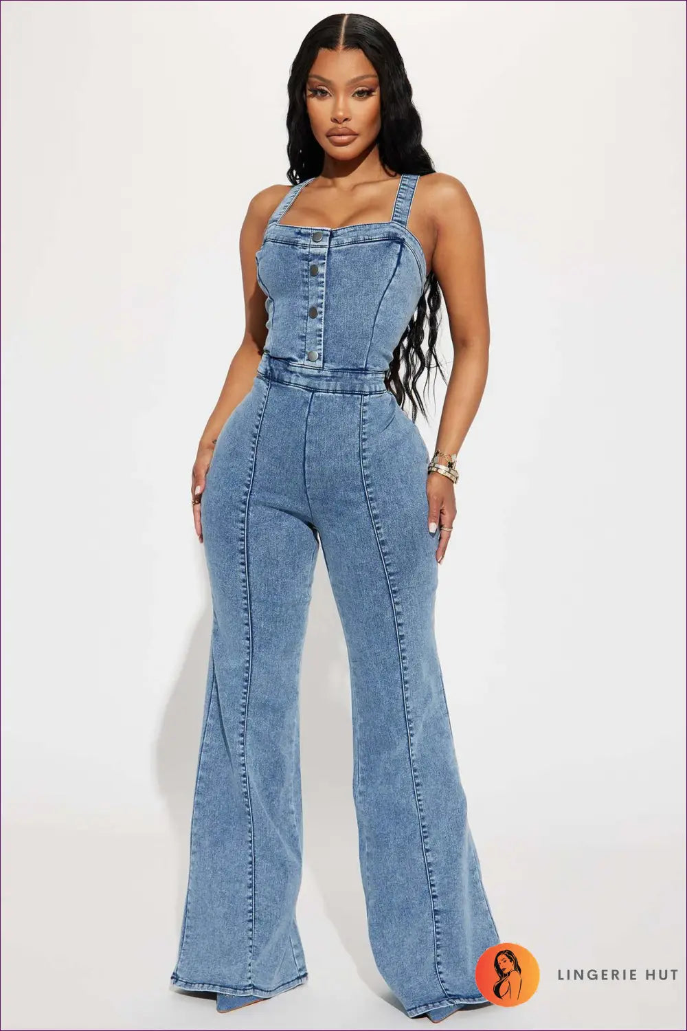 Denim Strapless Jumpsuit - Effortless Confidence - Jumpsuits & Rompers - Lingerie Hut - All Season • Bodycon • Casual