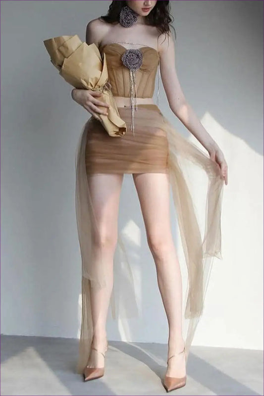 Desert Rose co Ord Set - Summer Party Ready - Outfit Sets - Lingerie Hut - Beachwear • Boho • Casual • Cutout