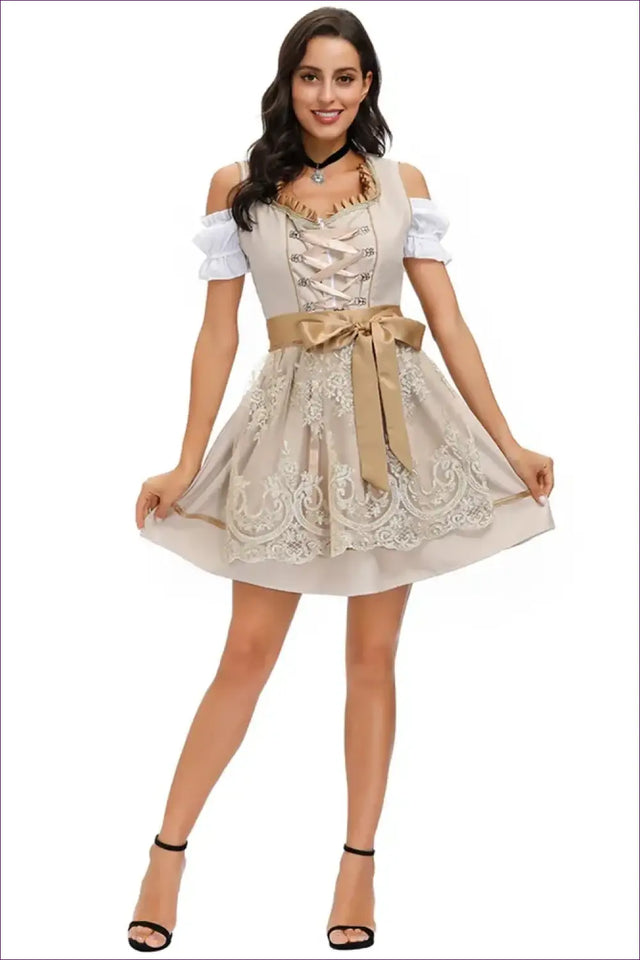 Dirndl Costume with Lace Hem - Festival Night Charm
