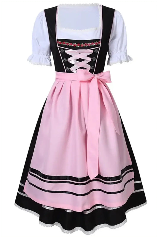 Dirndl Costume with Lace-up Bodice - Soft Festival Mood - Halloween • just in • Maid • Oktoberfest - Lingerie Hut