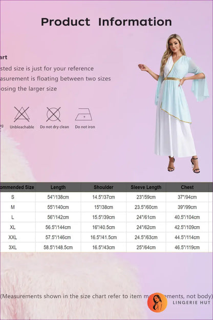 Draped Toga Costume with Bell Sleeve Overlay - Ethereal Grace - just in • Party • Role Play • Theme Parties - Lingerie