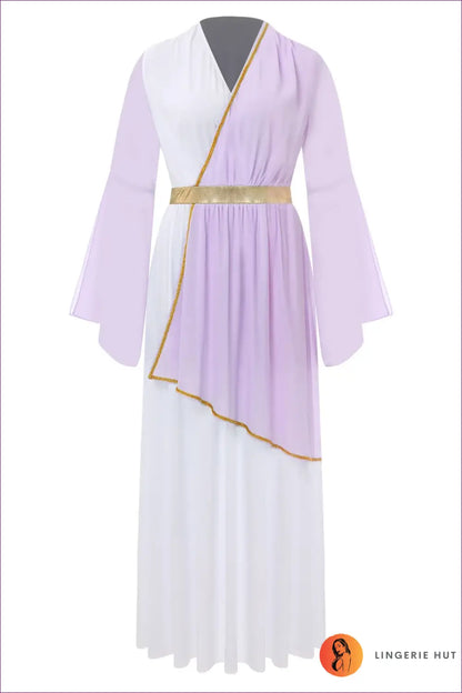 Draped Toga Costume with Bell Sleeve Overlay - Ethereal Grace - just in • Party • Role Play • Theme Parties - Lingerie