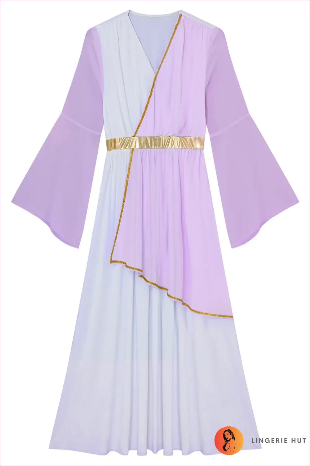 Draped Toga Costume with Bell Sleeve Overlay - Ethereal Grace - just in • Party • Role Play • Theme Parties - Lingerie