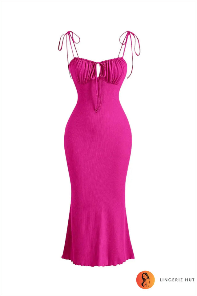 Drawstring Bust Bodycon Midi Dress - Not Your Basic Night Out