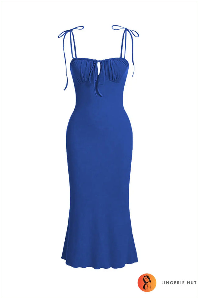 Drawstring Bust Bodycon Midi Dress - Not Your Basic Night Out