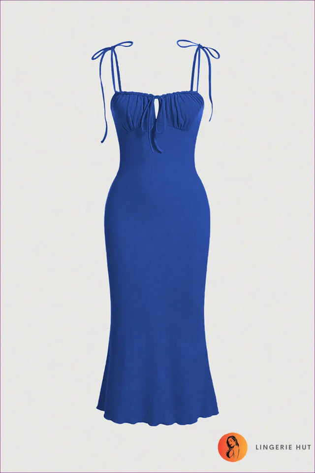 Drawstring Bust Bodycon Midi Dress - Not Your Basic Night Out