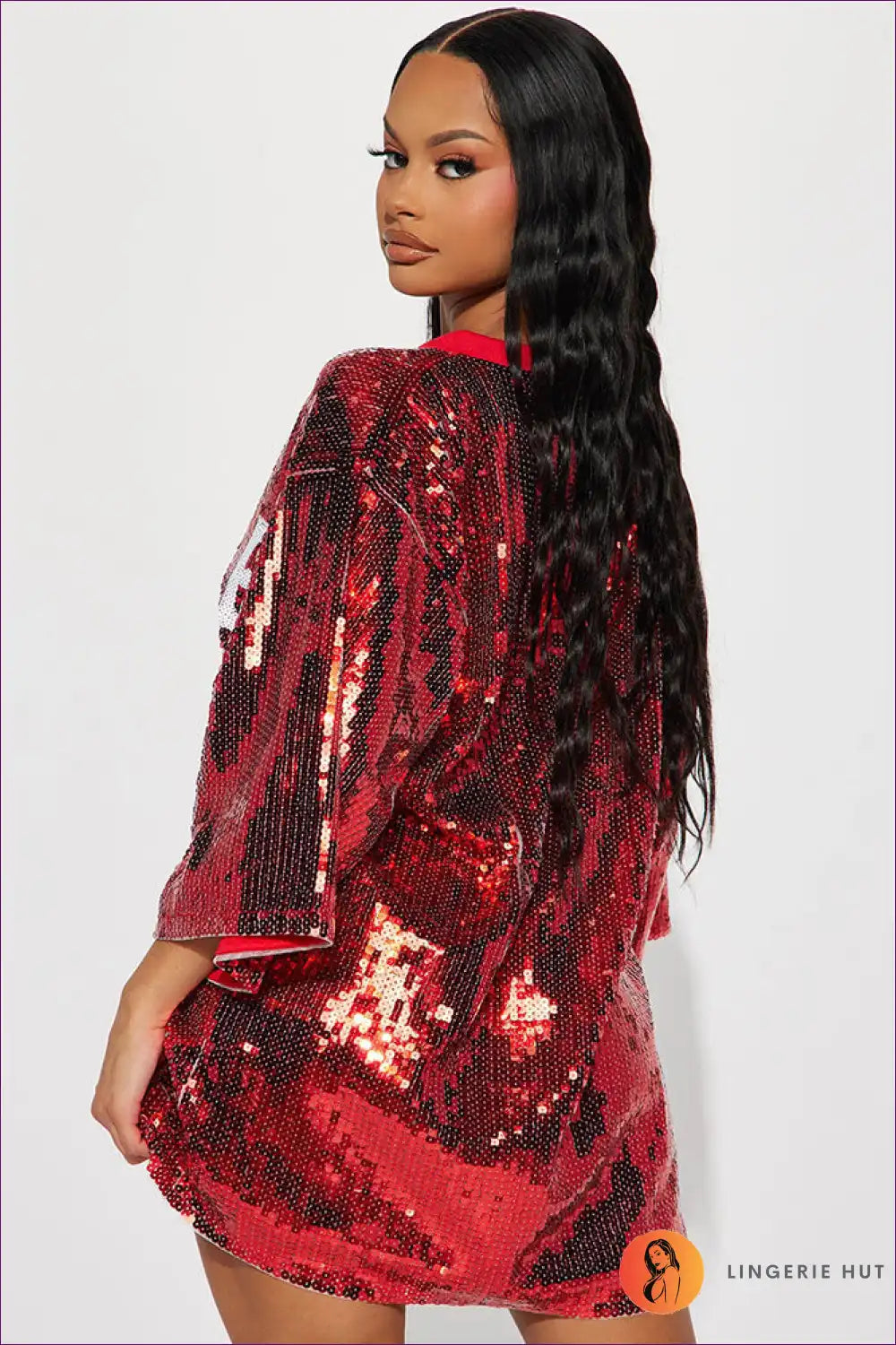 Dress with Graphic Sequins - Playful Nights for All Season, Casual, Clubwear, Dress, Evening Wear