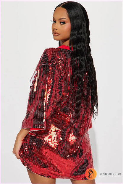 Dress with Graphic Sequins - Playful Nights for All Season, Casual, Clubwear, Dress, Evening Wear