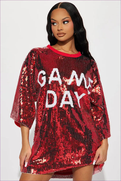 Dress with Graphic Sequins - Playful Nights for All Season, Casual, Clubwear, Dress, Evening Wear