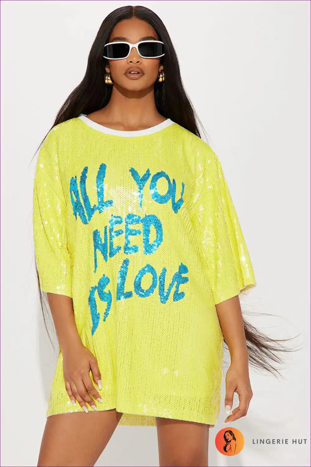 Dress with Graphic Sequins - Playful Nights for All Season, Casual, Clubwear, Dress, Evening Wear