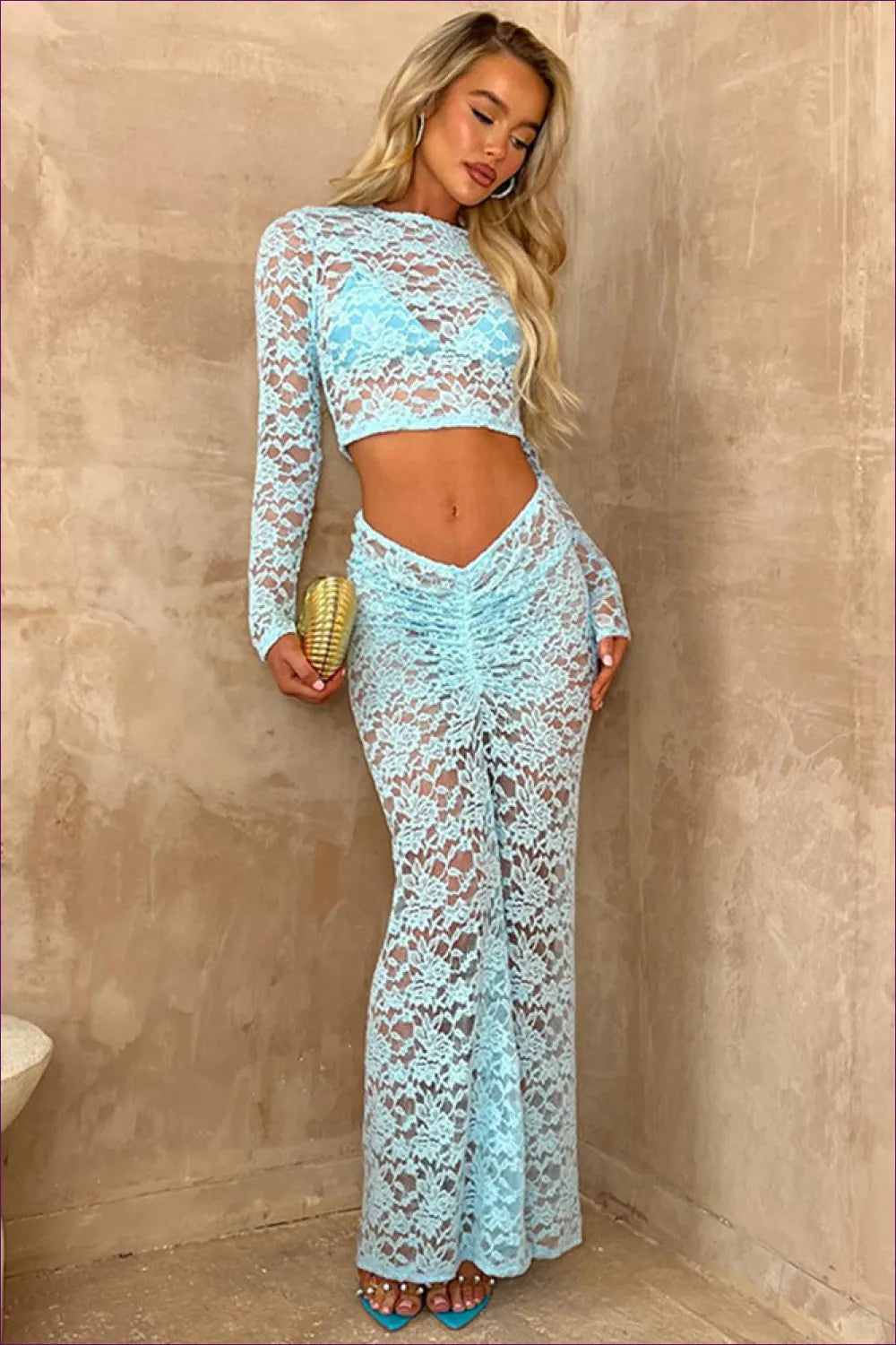Effortless Lace Sheath Co Ord Set - Sexy Elegance For x