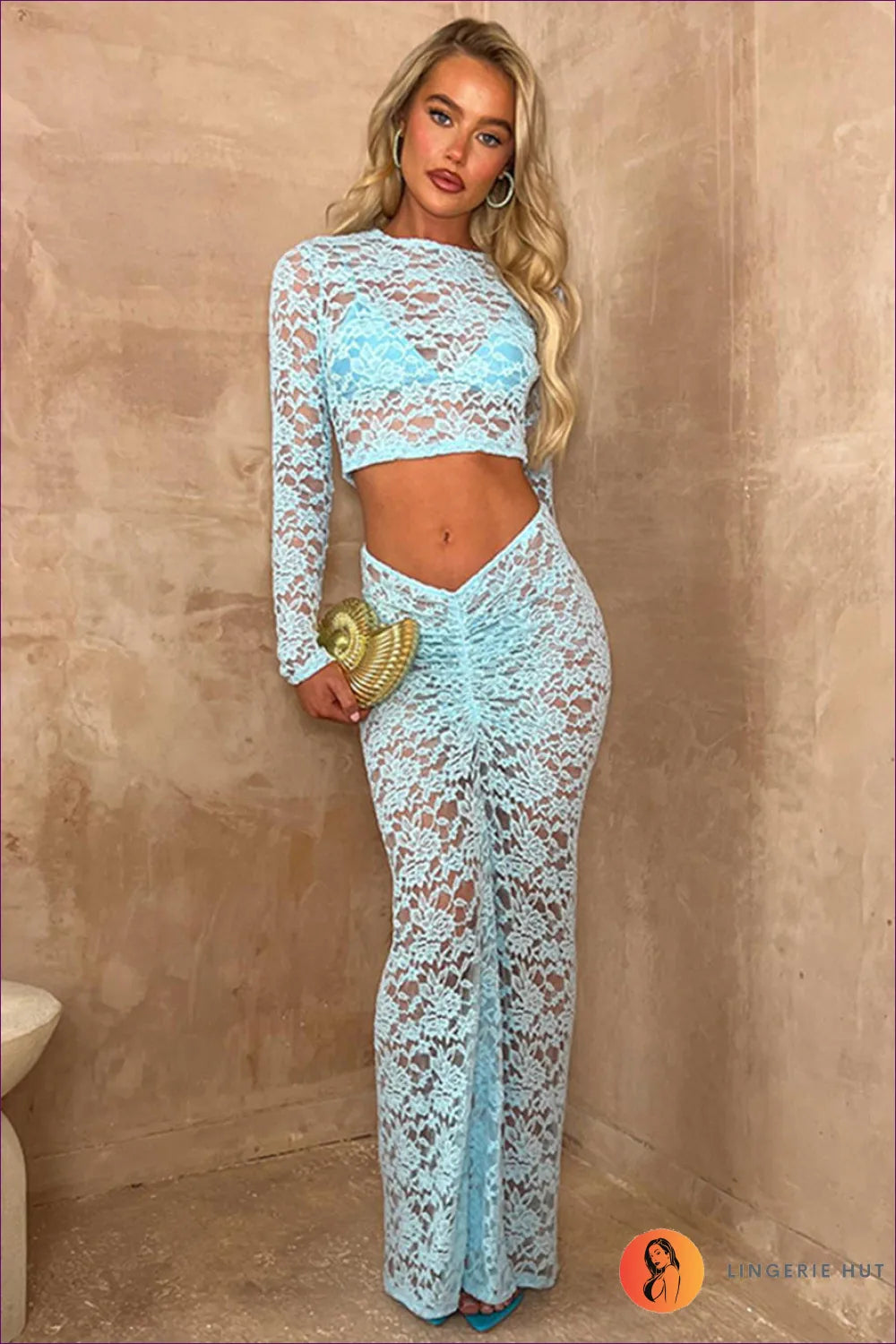 Effortless Lace Sheath Co Ord Set - Sexy Elegance For x