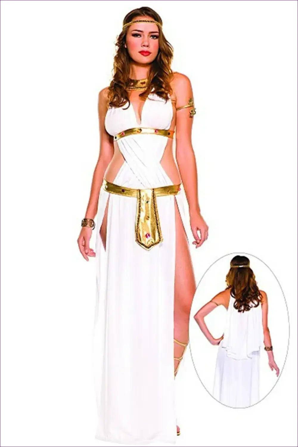 Egyptian Goddess Costume with Thigh Split - Grecian Icon - one Size - Halloween • just in • Party • Theme Parties