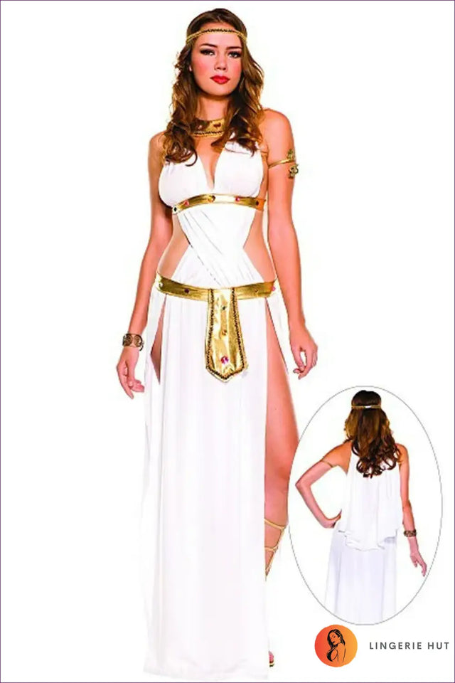 Egyptian Goddess Costume with Thigh Split - Grecian Icon