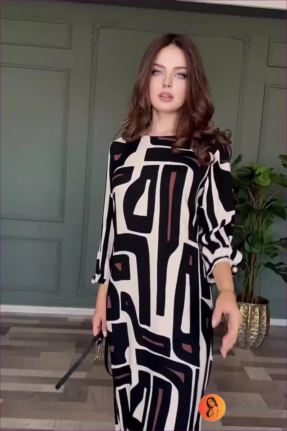 Abstract Elegance Maxi Dress - Graceful Style For x