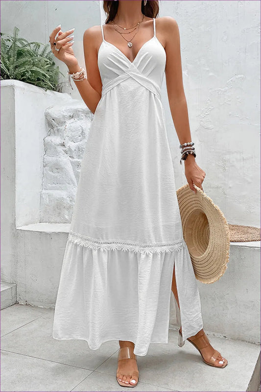 Elegant Backless Tie Maxi Dress - Effortless Summer Glam