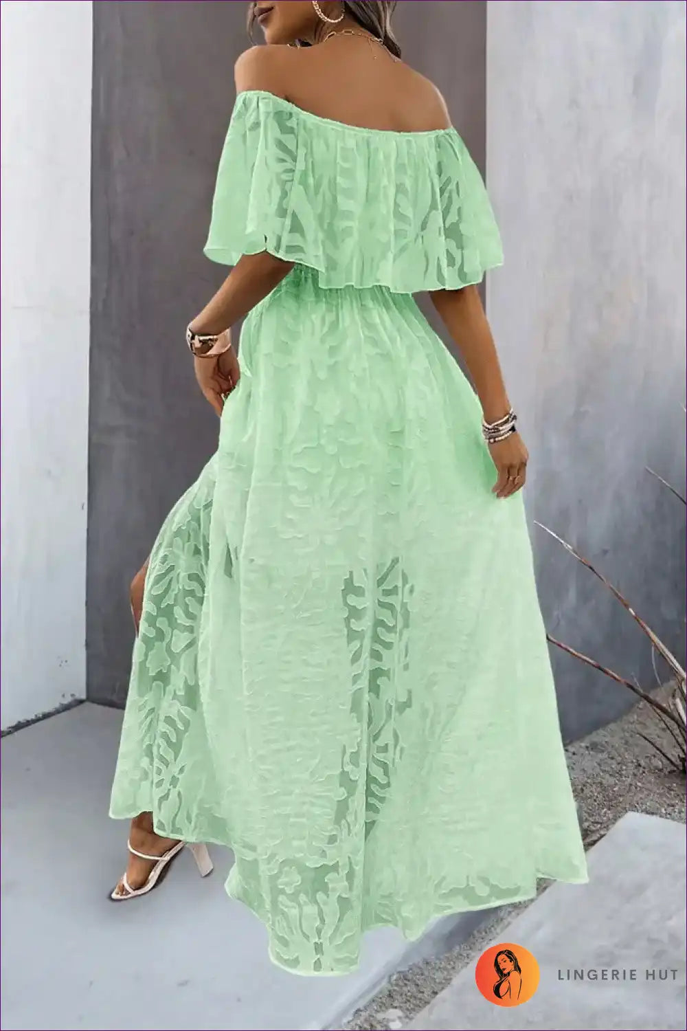 Elegant Off-shoulder Maxi Dress - Embrace Elegance For Date Night, Dress, Maxi, Modest, Spring