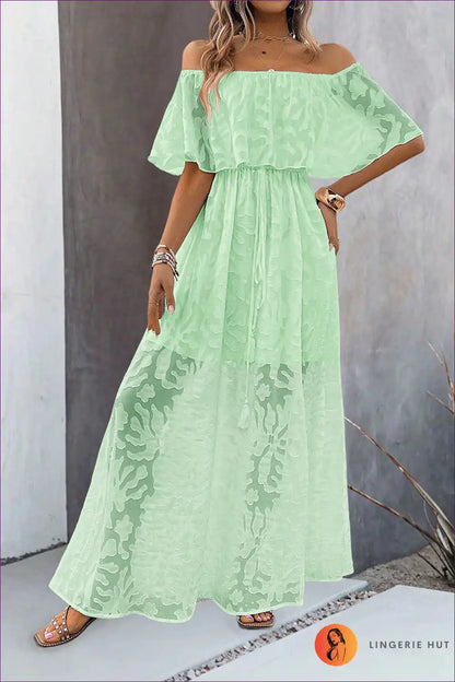 Elegant Off-shoulder Maxi Dress - Embrace Elegance For x