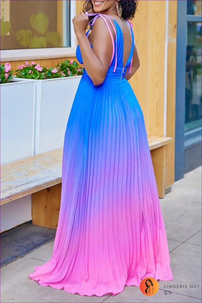 Unleash Your Seductive Side In This Sexy And Elegant Ombre Maxi Dress. Perfect For Daily Wear Sizzling Summer.