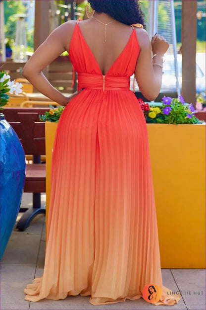 Unleash Your Seductive Side In This Sexy And Elegant Ombre Maxi Dress. Perfect For Daily Wear Sizzling Summer.